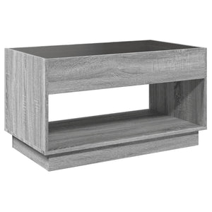 vidaXL Table basse avec LED Infinity Gris Sonoma 90x50x50 cm