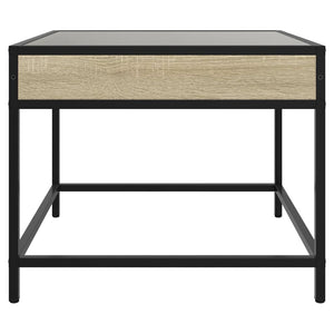 vidaXL Table basse avec LED infini Chêne Sonoma 50x50x41 cm