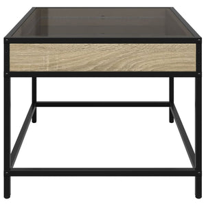 vidaXL Table basse avec LED infini Chêne Sonoma 50x50x41 cm