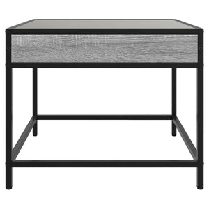 vidaXL Table basse avec LED Infinity gris Sonoma 50x50x41 cm