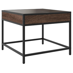 vidaXL Table basse avec LED Infinity aspect chêne marron 50x50x41 cm