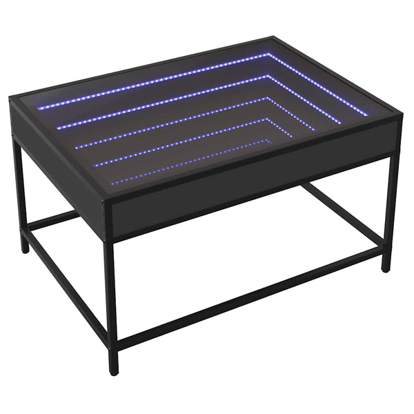 LED Couchtisch Schwarz 70x50 cm