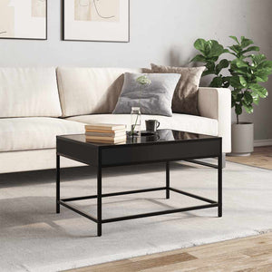 LED Couchtisch Schwarz 70x50 cm
