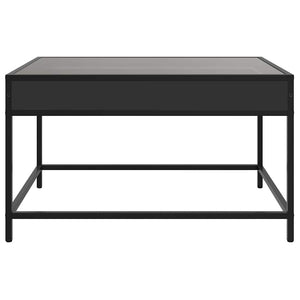 LED Couchtisch Schwarz 70x50 cm
