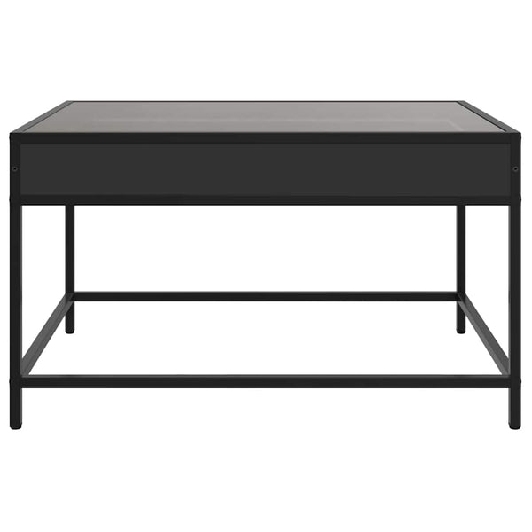 LED Couchtisch Schwarz 70x50 cm
