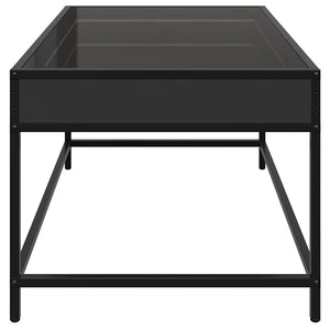 LED Couchtisch Schwarz 70x50 cm