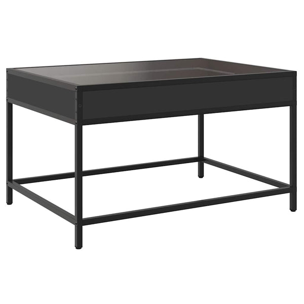 LED Couchtisch Schwarz 70x50 cm