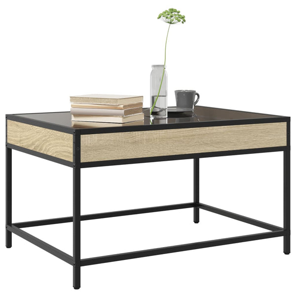 Table basse vidaXL avec LED Infinity chêne Sonoma 70x50x41 cm