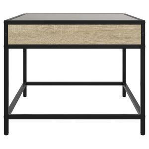 Table basse vidaXL avec LED Infinity chêne Sonoma 70x50x41 cm