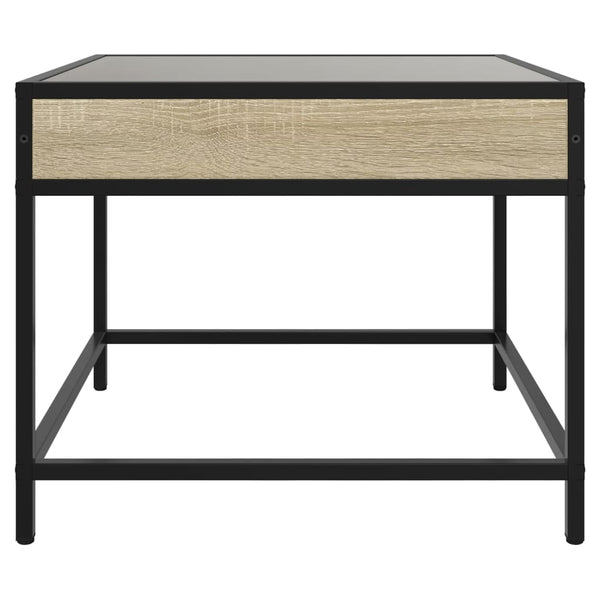Table basse vidaXL avec LED Infinity chêne Sonoma 70x50x41 cm