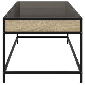 Table basse vidaXL avec LED Infinity chêne Sonoma 70x50x41 cm
