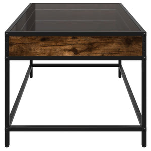 vidaXL Table basse avec LED Infinity chêne fumé 70x50x41 cm