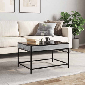 vidaXL Table basse avec LED Infinity gris sonoma 70x50x41 cm