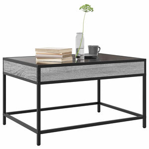 vidaXL Table basse avec LED Infinity gris sonoma 70x50x41 cm