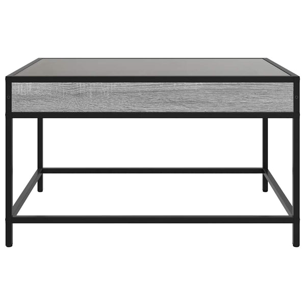 vidaXL Table basse avec LED Infinity gris sonoma 70x50x41 cm