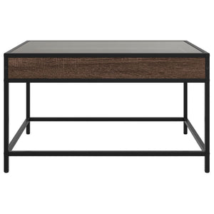 vidaXL Table basse avec LED Infinity aspect chêne marron 70x50x41 cm