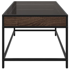 vidaXL Table basse avec LED Infinity aspect chêne marron 70x50x41 cm
