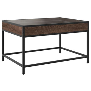 vidaXL Table basse avec LED Infinity aspect chêne marron 70x50x41 cm