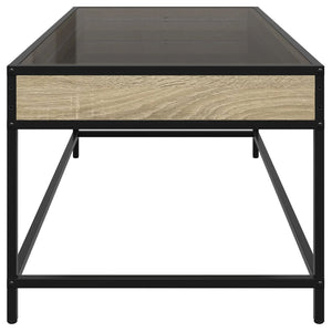 vidaXL Table basse avec LED Infinity chêne Sonoma 90x50x41 cm