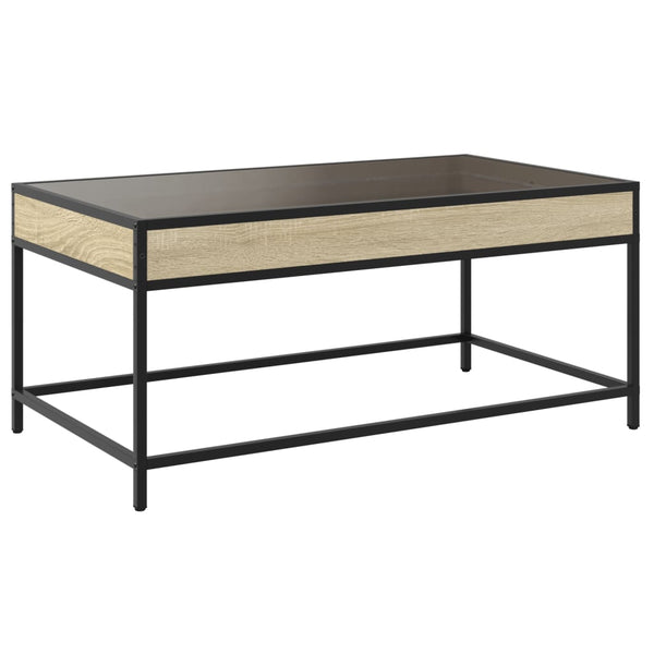 vidaXL Table basse avec LED Infinity chêne Sonoma 90x50x41 cm