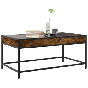 vidaXL Table basse avec LED Infinity chêne fumé 90x50x41 cm