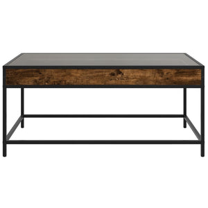 vidaXL Table basse avec LED Infinity chêne fumé 90x50x41 cm