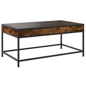 vidaXL Table basse avec LED Infinity chêne fumé 90x50x41 cm