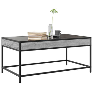 vidaXL Table basse avec LED Infinity Gris Sonoma 90x50x41 cm