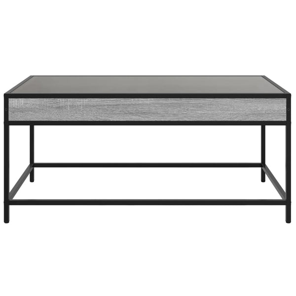 vidaXL Table basse avec LED Infinity Gris Sonoma 90x50x41 cm
