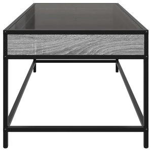 vidaXL Table basse avec LED Infinity Gris Sonoma 90x50x41 cm