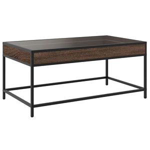vidaXL Table basse avec LED Infinity aspect chêne marron 90x50x41 cm