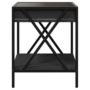 vidaXL Coffee Table with Infinity LED Black 40x40x49 cm