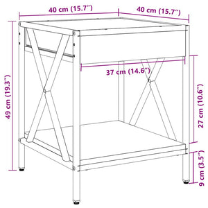 vidaXL Table basse avec LED Infinity Chêne Sonoma 40x40x49 cm