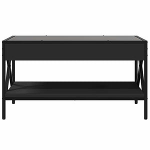 vidaXL Table basse avec LED Infinity Noir 70x50x38 cm
