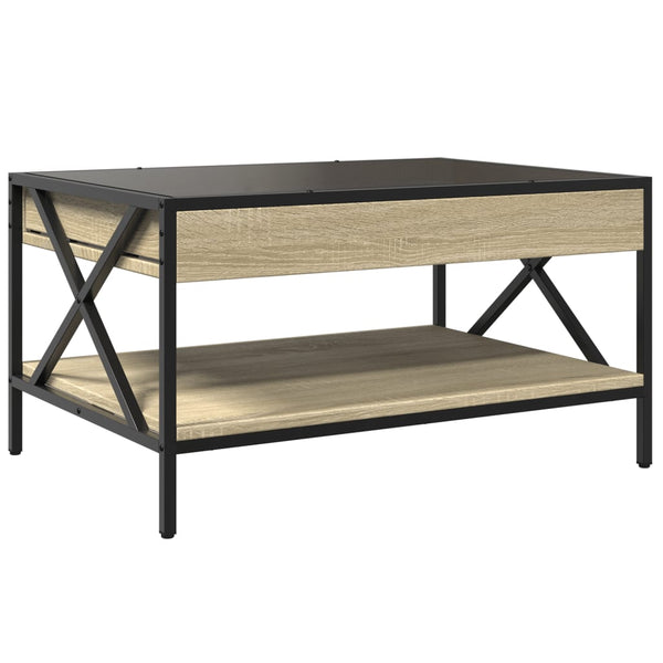 vidaXL Coffee Table with Infinity LED Sonoma Oak 70x50x38 cm