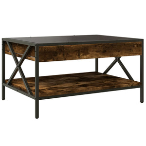 vidaXL Coffee Table with Infinity LED Smoked Oak 70x50x38 cm