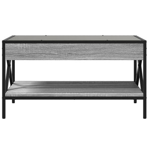 vidaXL Coffee Table with Infinity LED Gray Sonoma 70x50x38 cm