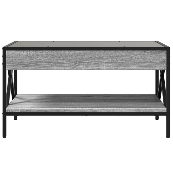 vidaXL Coffee Table with Infinity LED Gray Sonoma 70x50x38 cm