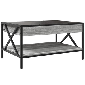 vidaXL Coffee Table with Infinity LED Gray Sonoma 70x50x38 cm