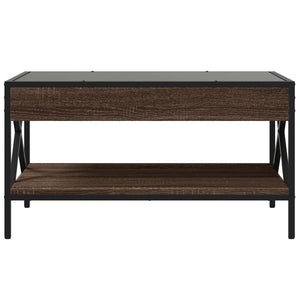 vidaXL Coffee Table with Infinity LED Brown Oak-look 70x50x38 cm