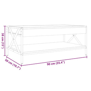 vidaXL Table basse avec LED Infinity chêne Sonoma 90x50x38 cm
