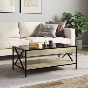 vidaXL Table basse avec LED Infinity chêne Sonoma 90x50x38 cm