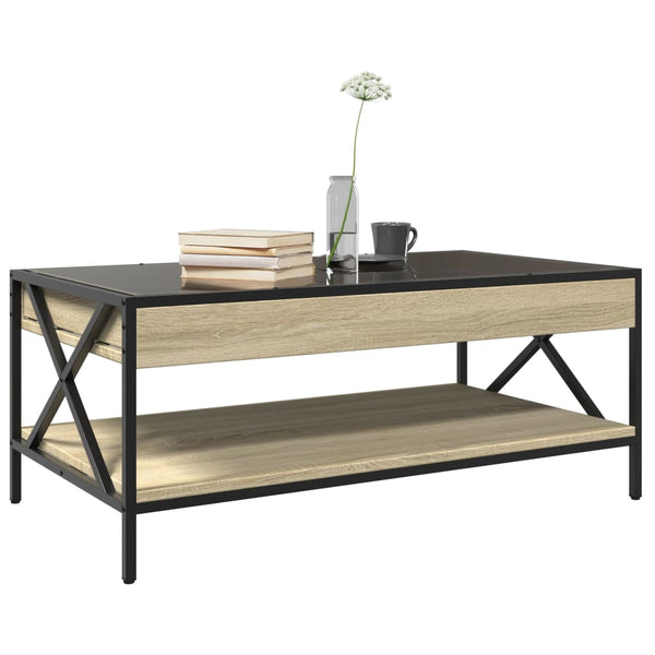 vidaXL Table basse avec LED Infinity chêne Sonoma 90x50x38 cm