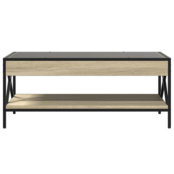 vidaXL Table basse avec LED Infinity chêne Sonoma 90x50x38 cm