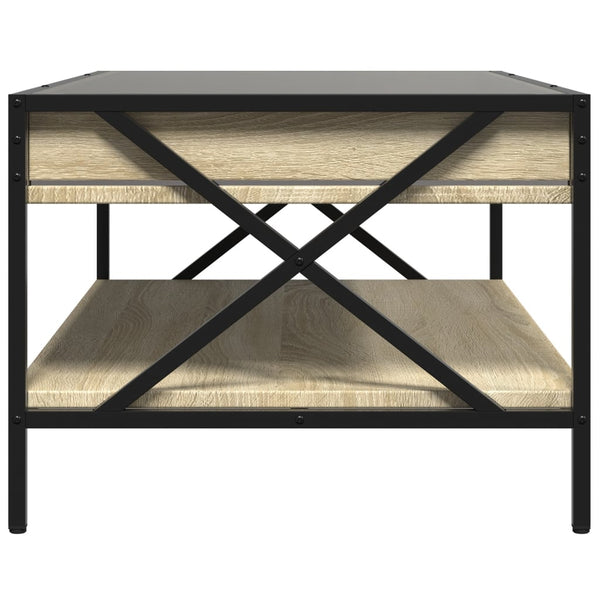 vidaXL Table basse avec LED Infinity chêne Sonoma 90x50x38 cm