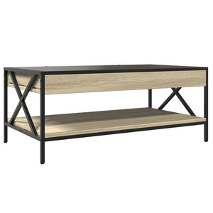 vidaXL Table basse avec LED Infinity chêne Sonoma 90x50x38 cm