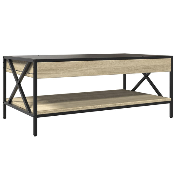 vidaXL Table basse avec LED Infinity chêne Sonoma 90x50x38 cm