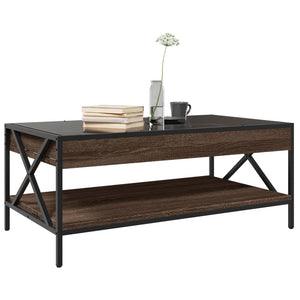 vidaXL Table basse avec LED Infinity Effet chêne marron 90x50x38 cm