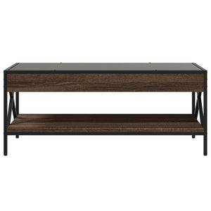vidaXL Table basse avec LED Infinity Effet chêne marron 90x50x38 cm