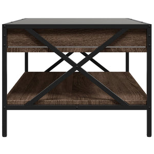 vidaXL Table basse avec LED Infinity Effet chêne marron 90x50x38 cm